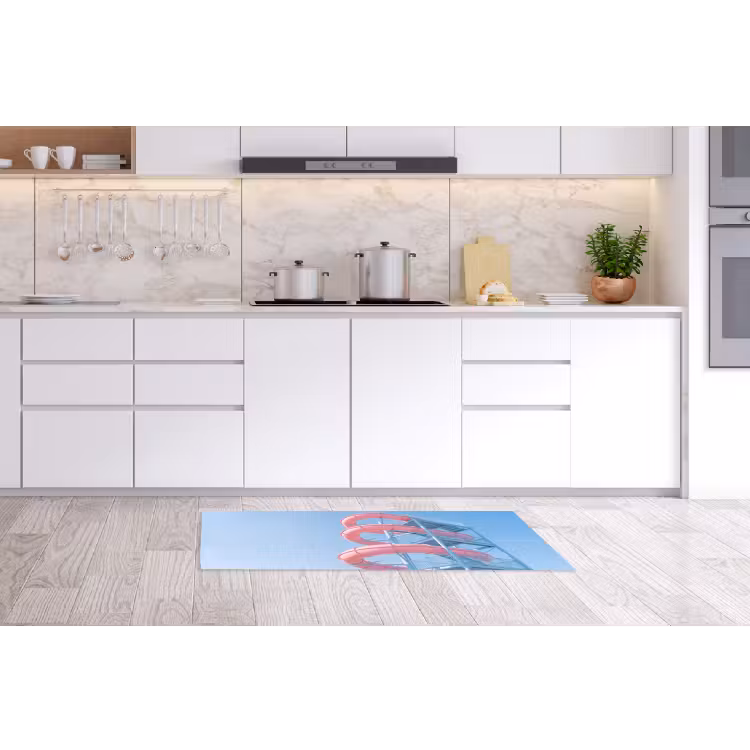 Glijbaan - Waterpark - Spiraal - Modern - Roze Keukenloper - keukenmat middel -sfeer3