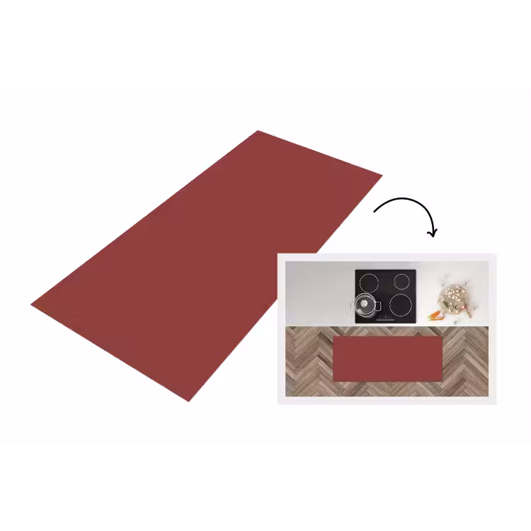 Barn - Antique - Rood Keukenloper - keukenmat middel 536 -3d