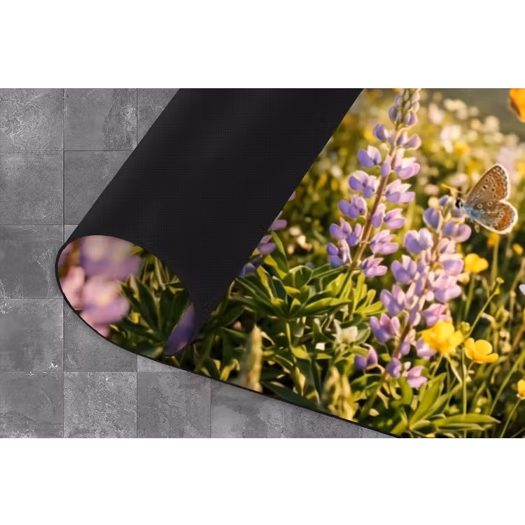 Vlinders - Waterval - Bloemenveld Keukenloper - keukenmat middel -closeup