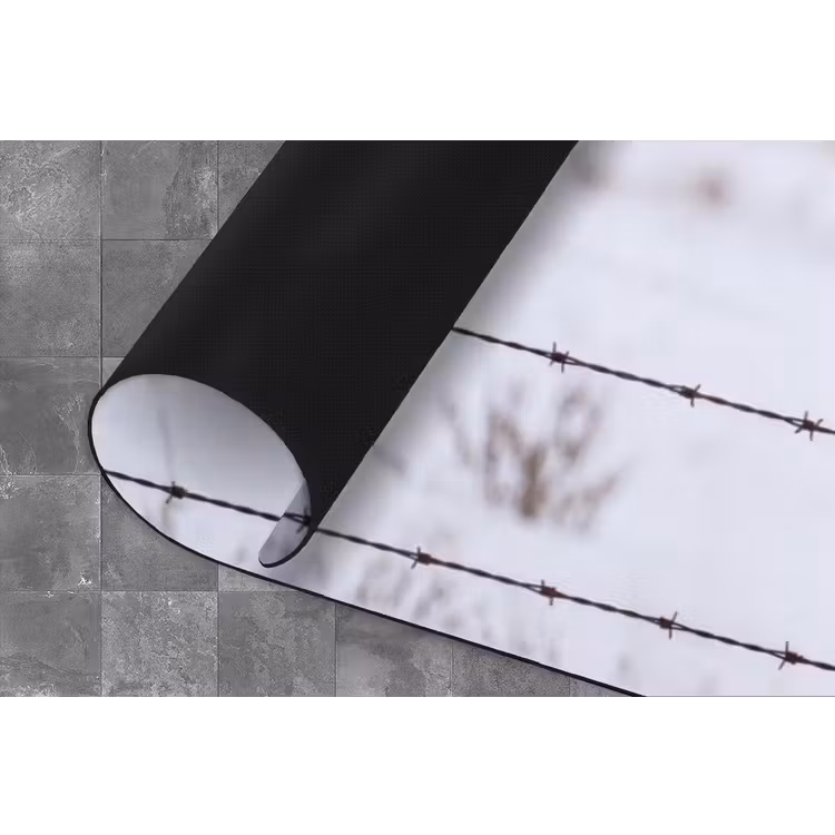 Sneeuwuil - Hek - Sneeuw - Wit Keukenloper - keukenmat middel -closeup