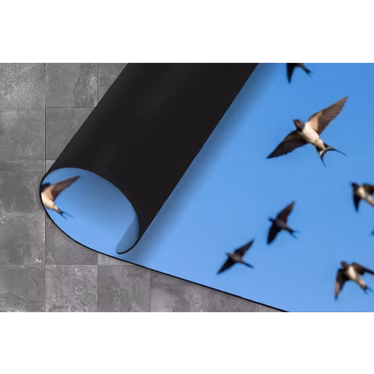 Zwaluwen - Vliegen - Blauw Keukenloper - keukenmat middel -closeup
