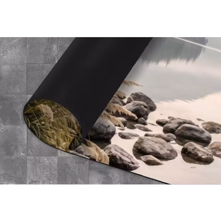 Meer - Bergen - Landschap - Groen Keukenloper - keukenmat middel -closeup