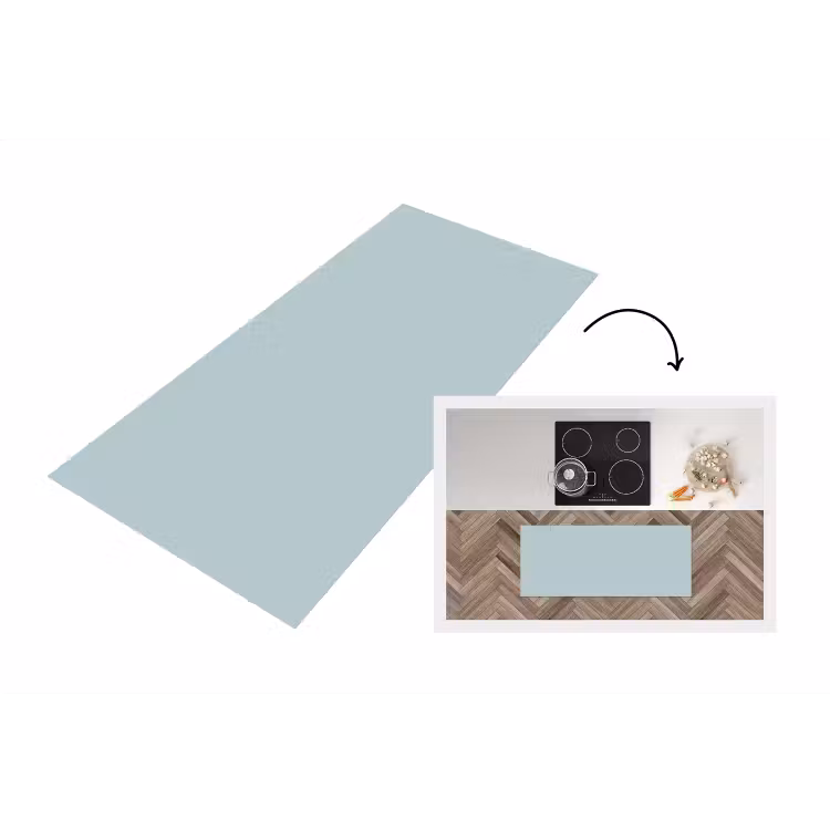 Slate - Blue - Blauw Keukenloper - keukenmat middel 536 -3d