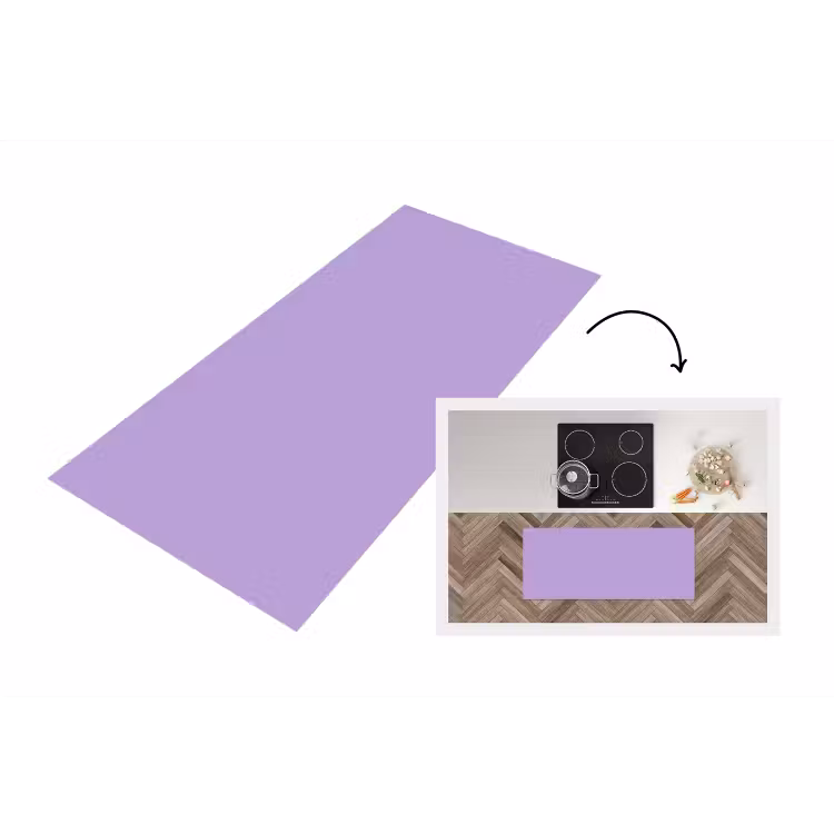 Soft - Lavender - Paars Keukenloper - keukenmat middel 536 -3d