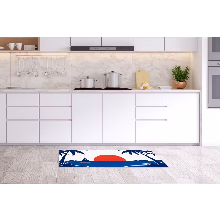 Zonsondergang - Zee - Palmboom - Tropisch - Modern Keukenloper - keukenmat middel -sfeer3