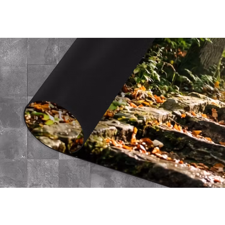 Stenen - Trap - Bos - Natuur Keukenloper - keukenmat middel -closeup