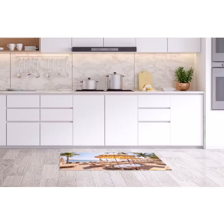 Strand - Ligbedden - Vakantie - Modern - Geel Keukenloper - keukenmat middel -sfeer3