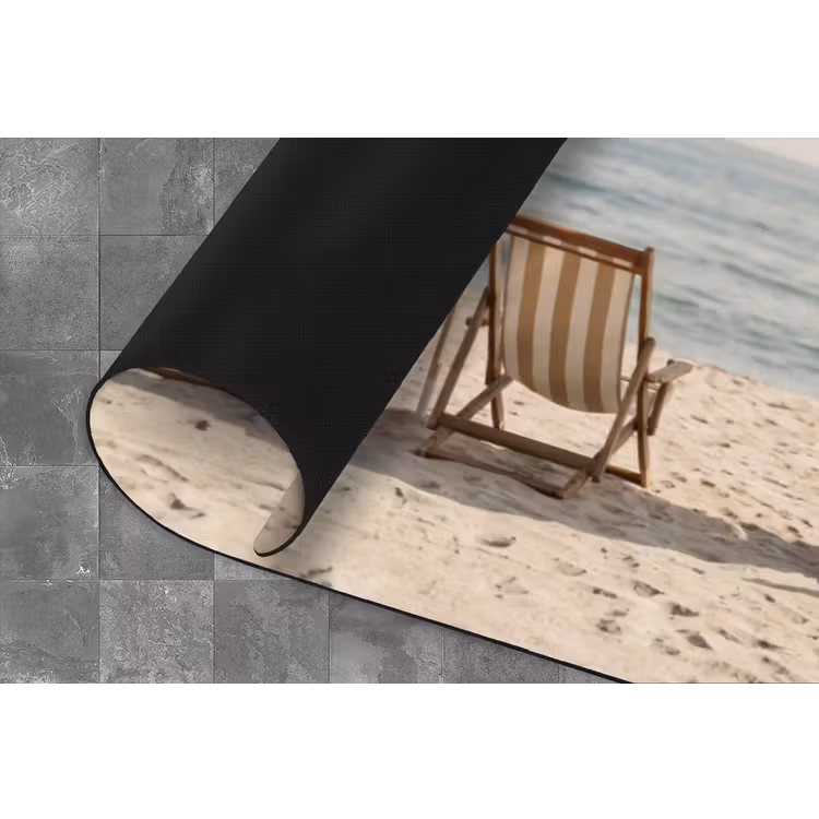 Strand - Stoelen - Parasol Keukenloper - keukenmat middel -closeup
