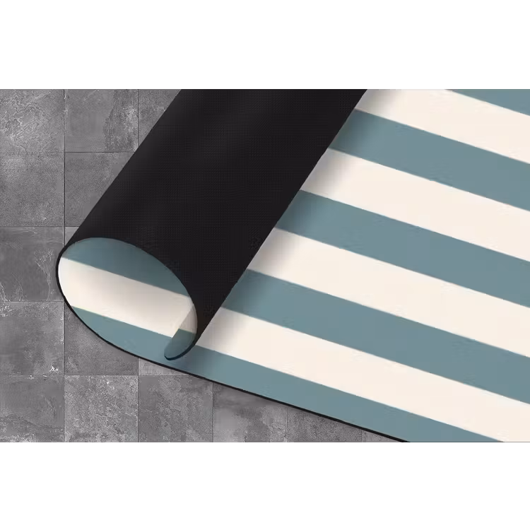Strepen - Modern - Blauw Keukenloper - keukenmat middel 536 -closeup