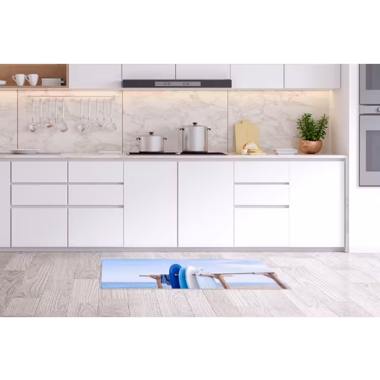 Surfplank - Strand - Zomer - Blauw - Water Keukenloper - keukenmat middel -sfeer3