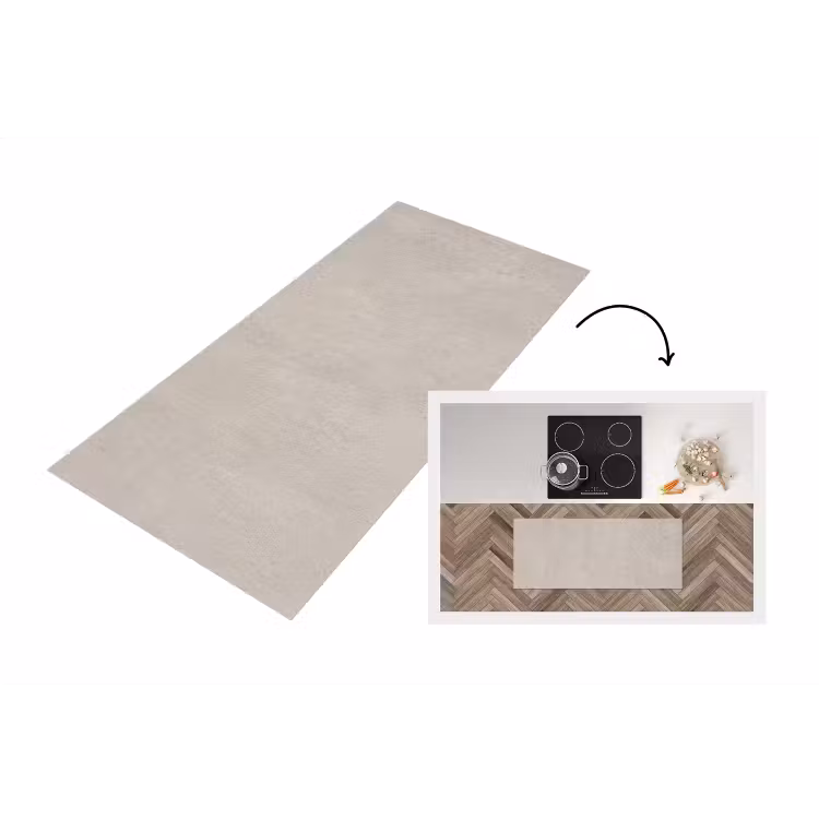 Textuur - Effen - Abstract - Beige Keukenloper - keukenmat middel -3d