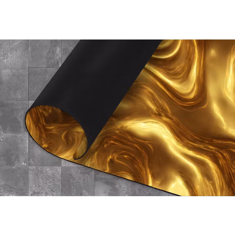 Textuur - Vloeibaar - Organisch - Goud Keukenloper - keukenmat middel 536 -closeup