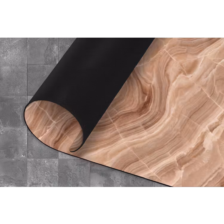 Textuur - Golvend - Abstract - Warm - Bruin Keukenloper - keukenmat middel -closeup