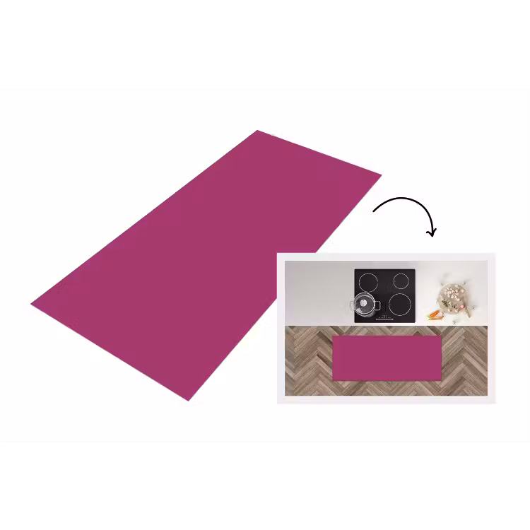 Deep - Magenta - Paars Keukenloper - keukenmat middel 536 -3d