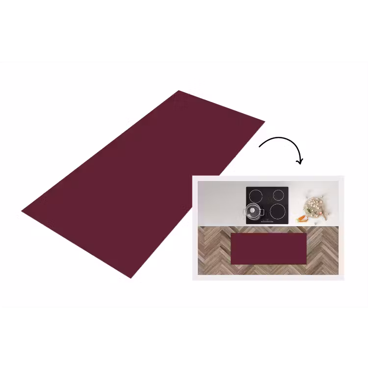 Deep - Plum - Paars Keukenloper - keukenmat middel 536 -3d