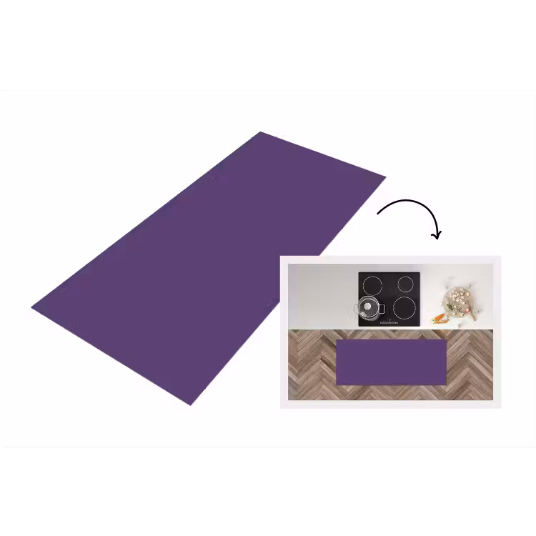 Deep - Plum - Paars Keukenloper - keukenmat middel 536 -3d