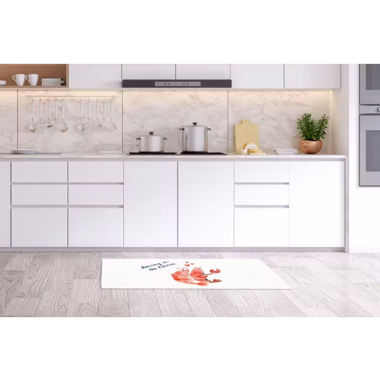 Dier - Dans - Liefde - Waterverf - Rood Keukenloper - keukenmat middel -sfeer3