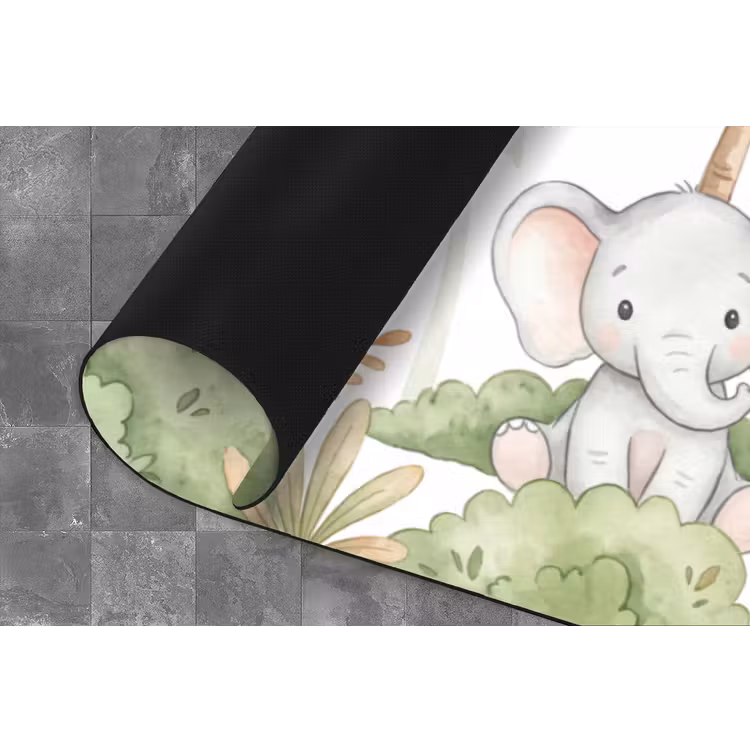 Dieren - Jungle - Pastel Keukenloper - keukenmat middel -closeup