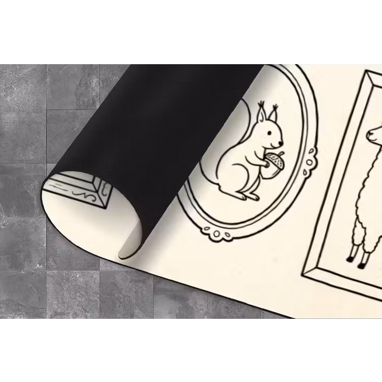 Dieren - Illustratie - Lijsten - Galerij - Speels Keukenloper - keukenmat middel -closeup