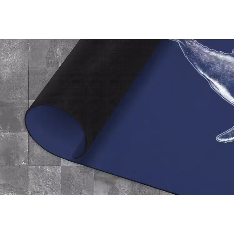 Dieren - Zeeleven - Oceaan - Graveren - Blauw Keukenloper - keukenmat middel -closeup