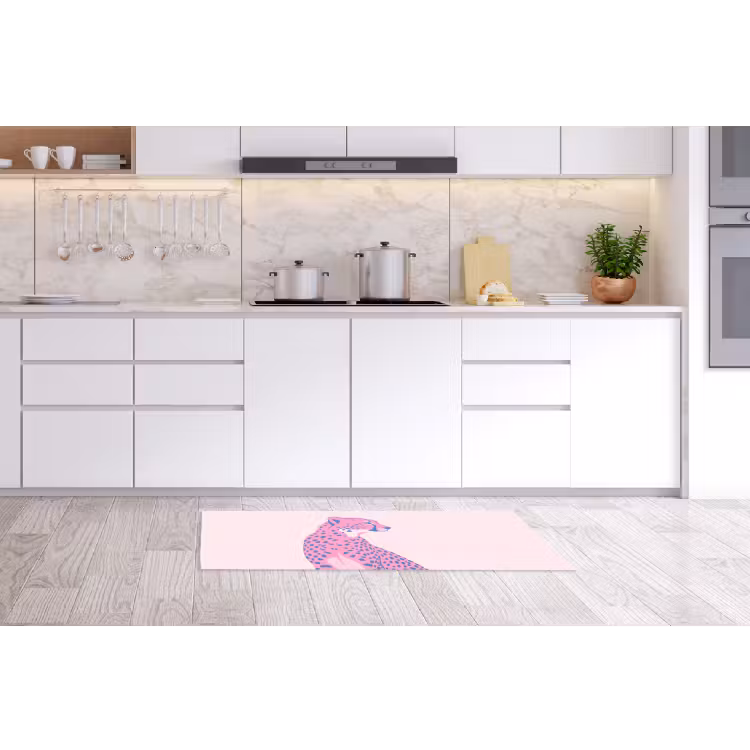 Dieren - Profiel - Abstract - Roze - Blauw Keukenloper - keukenmat middel -sfeer3