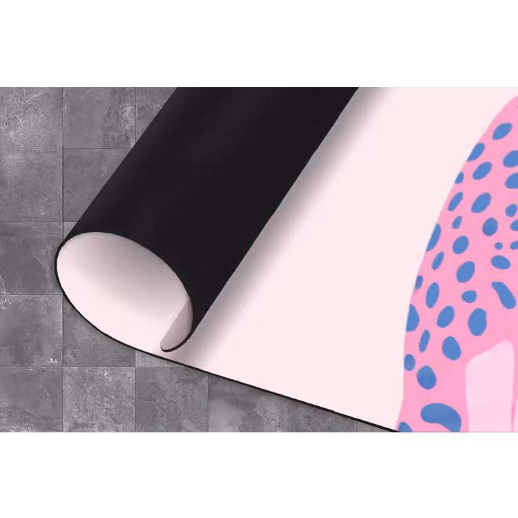 Dieren - Profiel - Abstract - Roze - Blauw Keukenloper - keukenmat middel -closeup