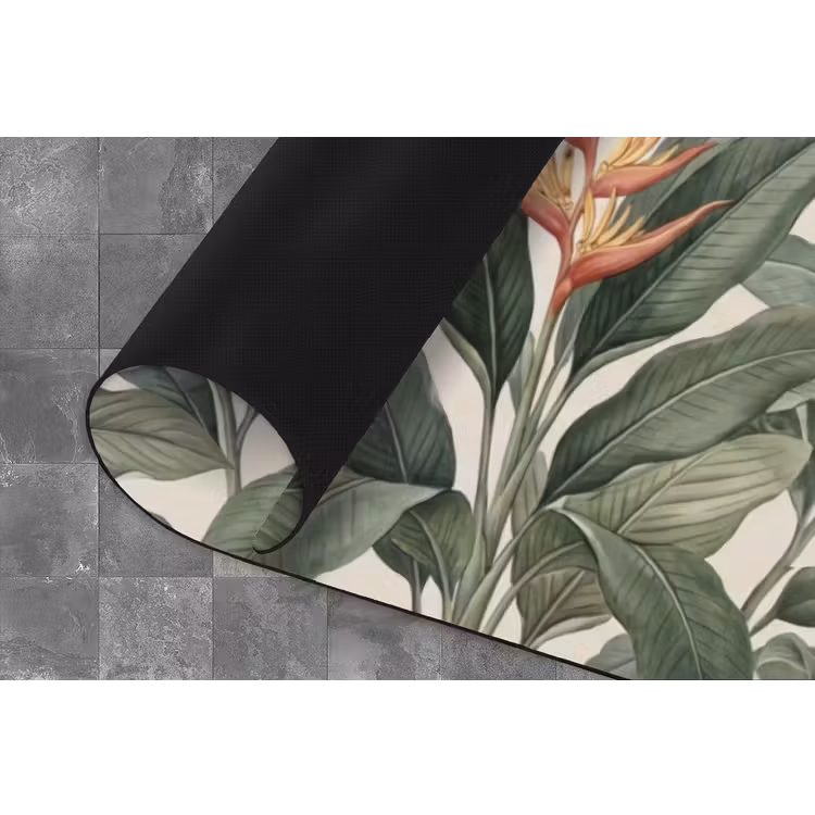 Tropisch - Planten - Modern - Groen Keukenloper - keukenmat middel -closeup