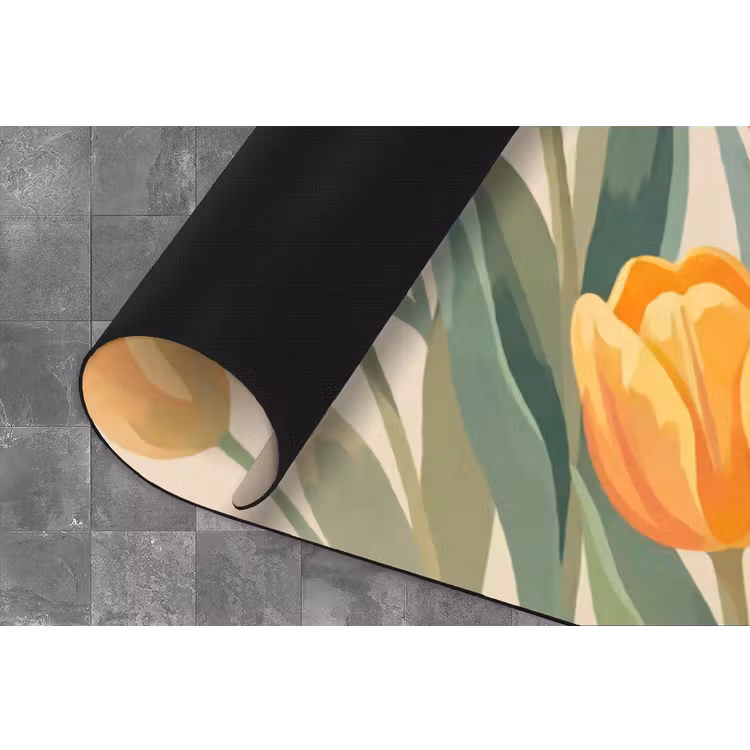 Tulpen - Abstract - Kleurrijk Keukenloper - keukenmat middel -closeup