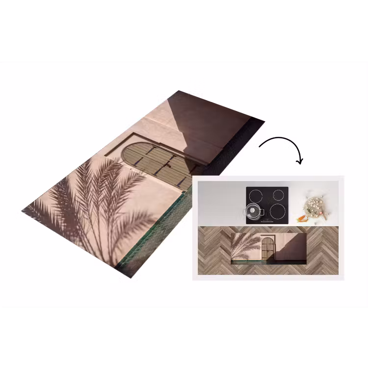 Deur - Hout - Architectuur - Groen - Rustiek Keukenloper - keukenmat middel -3d