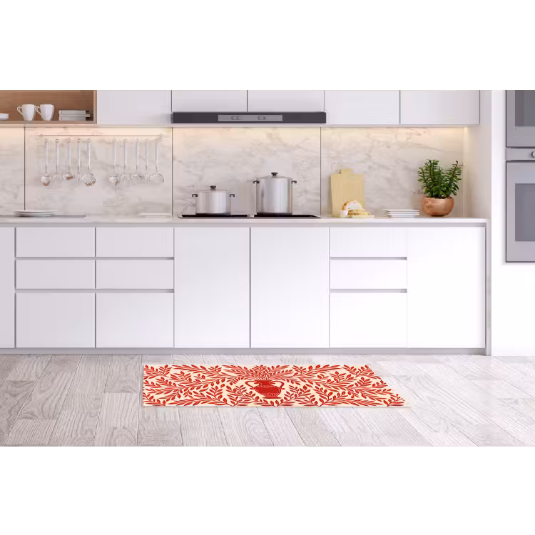 Vaas - Planten - Decoratie - Abstract - Rood Keukenloper - keukenmat middel -sfeer3