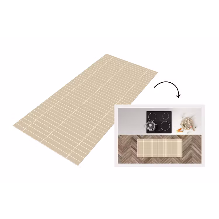 Verticaal - Wandtegel - Crème - Beige Keukenloper - keukenmat middel 536 -3d