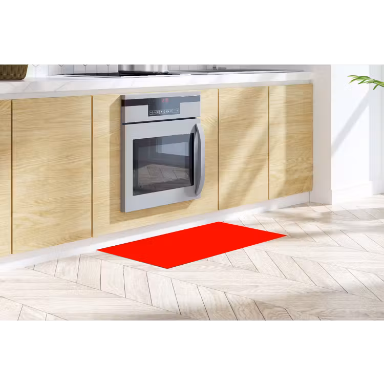 Vibrant - Vermilion - Rood Keukenloper - keukenmat middel 536 -sfeer2