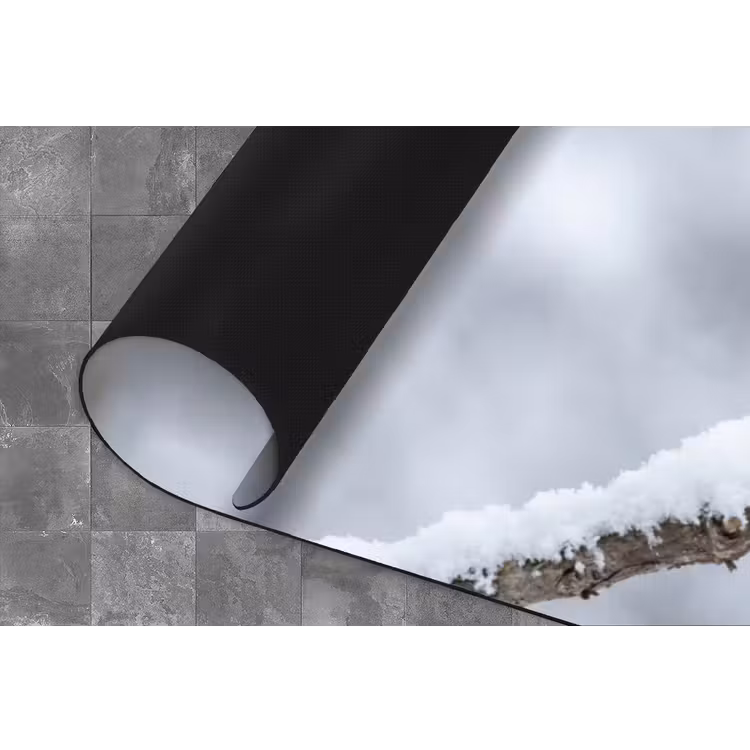 Vogeltje - Sneeuw - Tak - Winter - Zacht Keukenloper - keukenmat middel -closeup