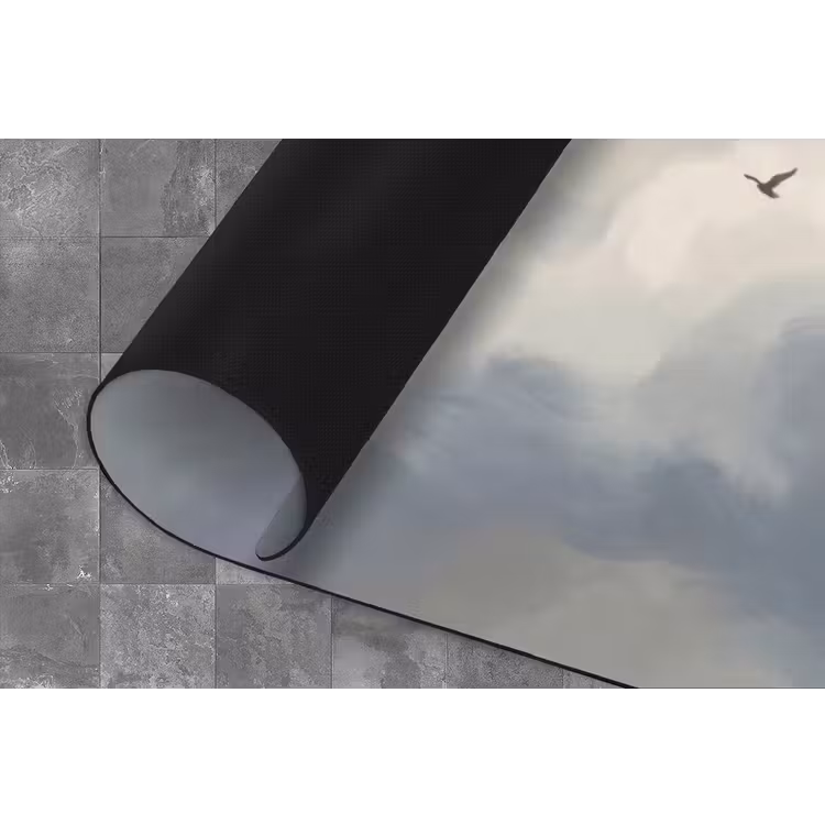 Vogel - Wolken - Natuur - Modern - Grijs Keukenloper - keukenmat middel -closeup