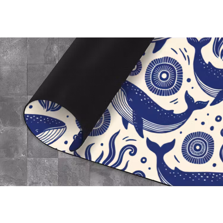 Walvis - Onderwater - Dieren - Abstract - Blauw Keukenloper - keukenmat middel -closeup