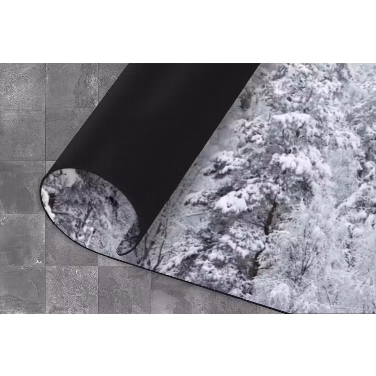 Bos - Sneeuw - Winter - Natuur - Wit Keukenloper - keukenmat middel -closeup