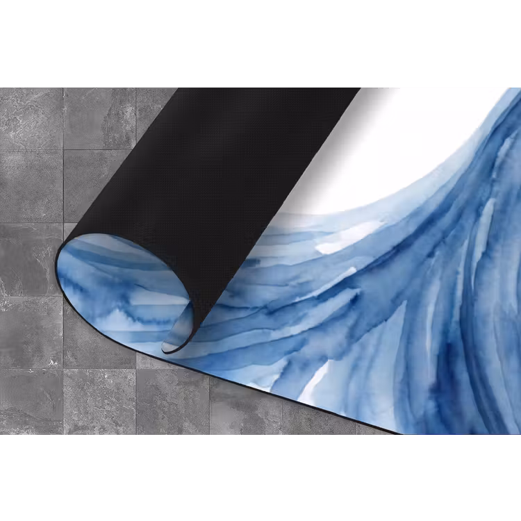 Water - Beweging - Natuur - Modern - Blauw Keukenloper - keukenmat middel -closeup