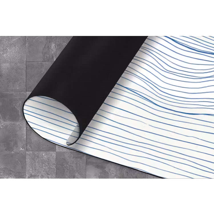 Golf - Brekende - Natuur - Minimalistisch - Blauw Keukenloper - keukenmat middel -closeup