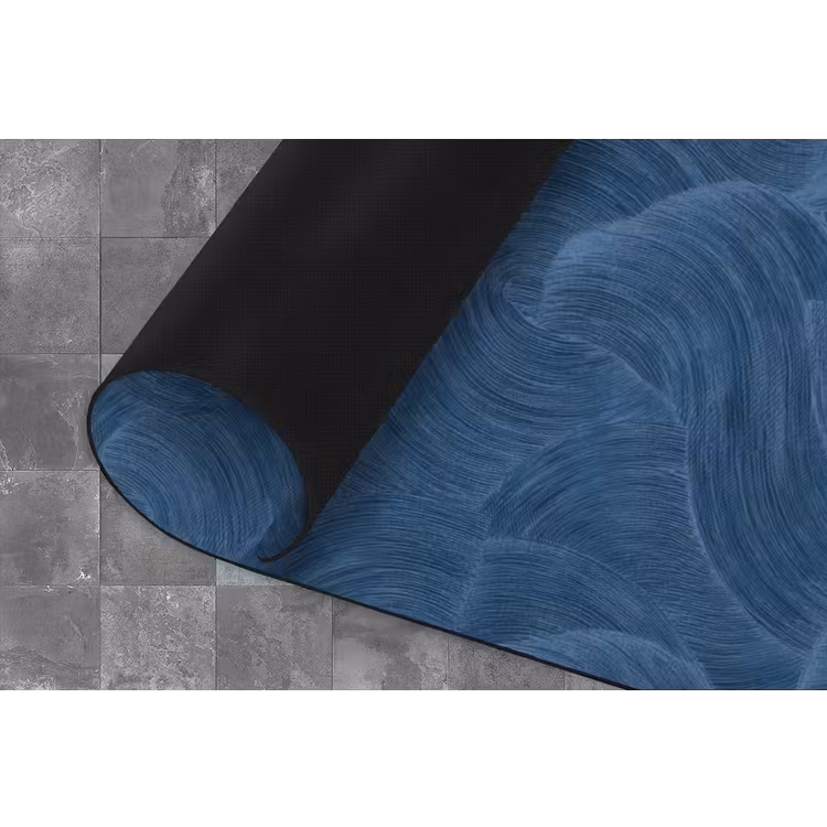 Golven - Textuur - Patroon - Blauw Keukenloper - keukenmat middel 536 -closeup
