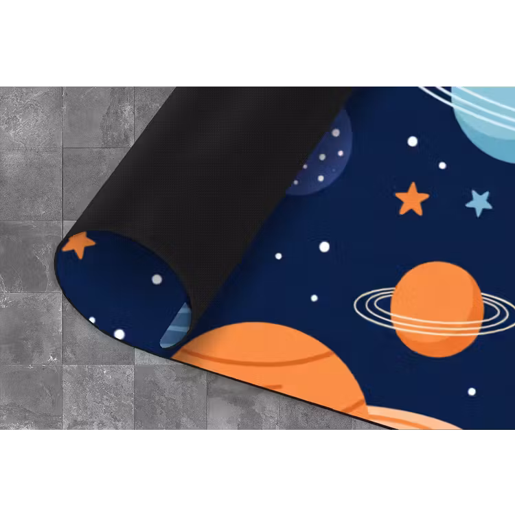 Ruimte - Planeten - Kleurrijk Keukenloper - keukenmat middel -closeup