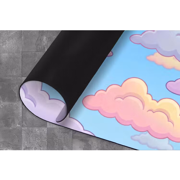 Wolk - Lucht - Natuur - Illustratie - Pastel Keukenloper - keukenmat middel -closeup