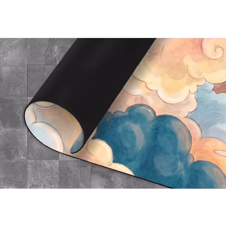 Wolk - Lucht - Natuur - Illustratief - Oranje Keukenloper - keukenmat middel -closeup