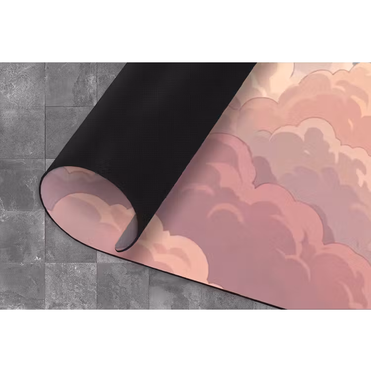 Wolken - Lucht - Natuur - Pastel - Roze Keukenloper - keukenmat middel -closeup