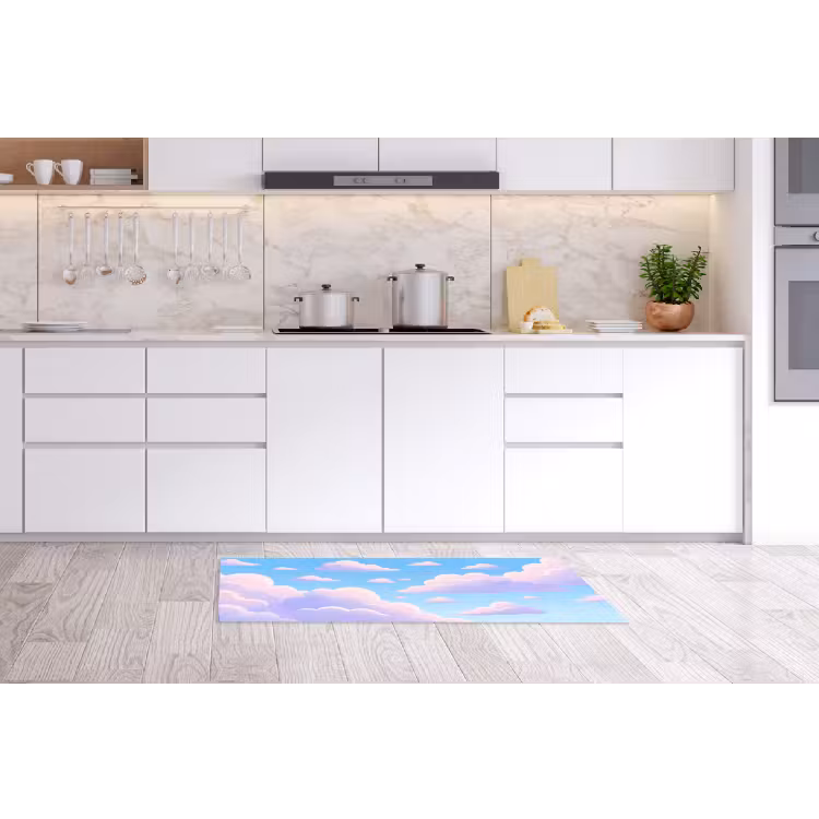 Wolken - Roze - Blauw - Natuur - Modern Keukenloper - keukenmat middel -sfeer3