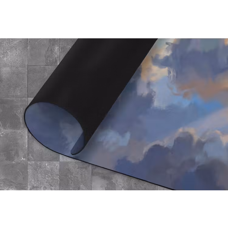 Wolken - Zonnestralen - Natuur - Abstract - Blauw Keukenloper - keukenmat middel -closeup