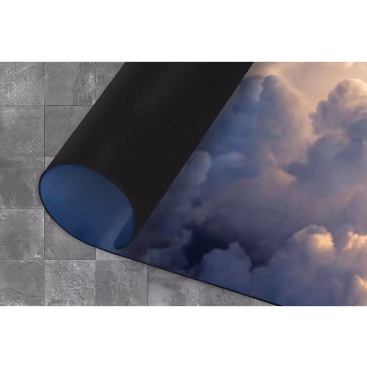 Wolken - Zonnestralen - Natuur - Wit Keukenloper - keukenmat middel -closeup