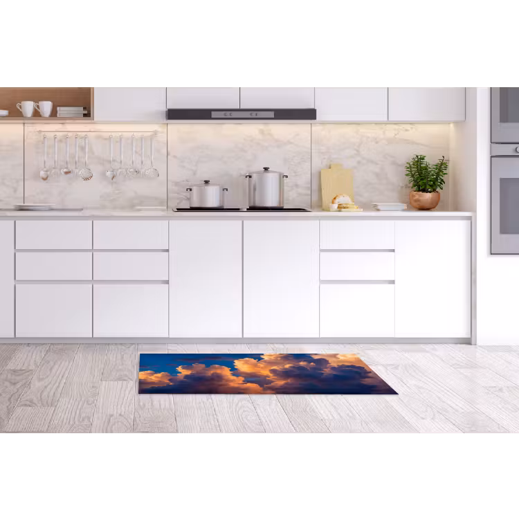 Wolken - Zonsondergang - Natuur - Oranje - Blauw Keukenloper - keukenmat middel -sfeer3