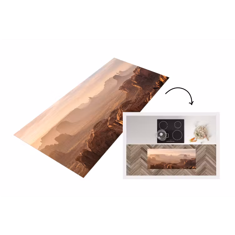 Woestijn - Landschap - Natuur Keukenloper - keukenmat middel -3d