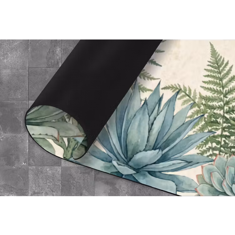 Woestijn - Planten - Groen Keukenloper - keukenmat middel -closeup