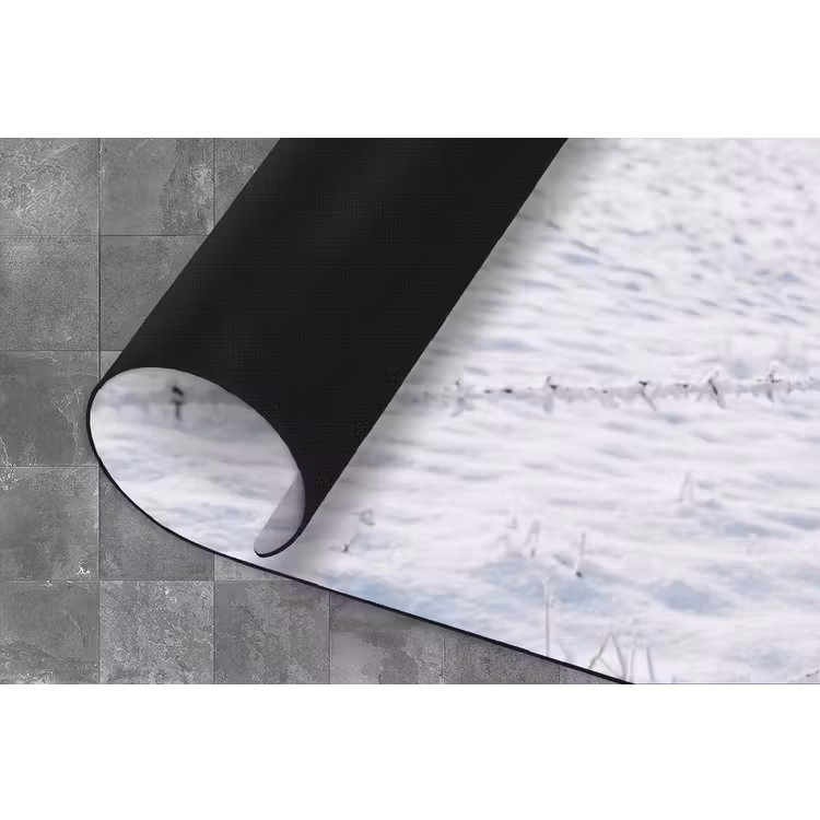 Hek - Sneeuw - Mist - Platteland - Nostalgisch Keukenloper - keukenmat middel -closeup